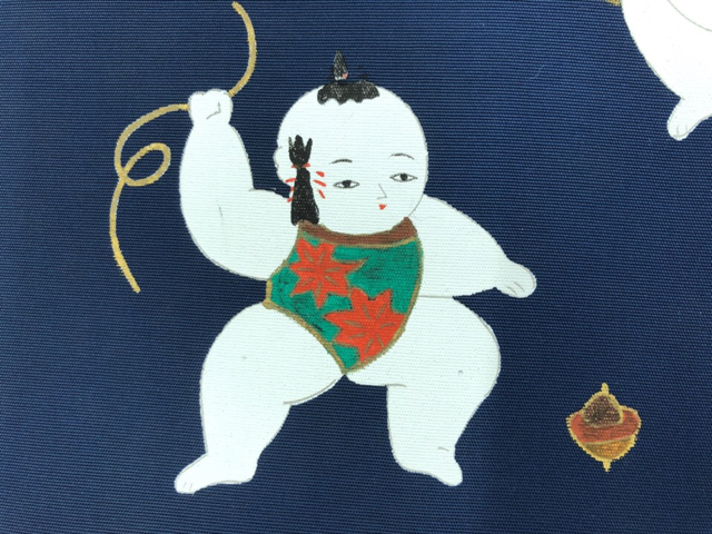 JAPANESE KIMONO / ANTIQUE NAGOYA OBI / SHIOZE / KIDS